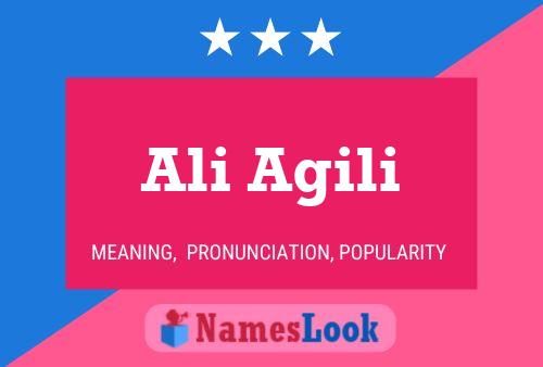 Ali Agili Name Poster