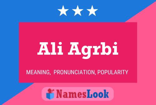 Ali Agrbi Name Poster