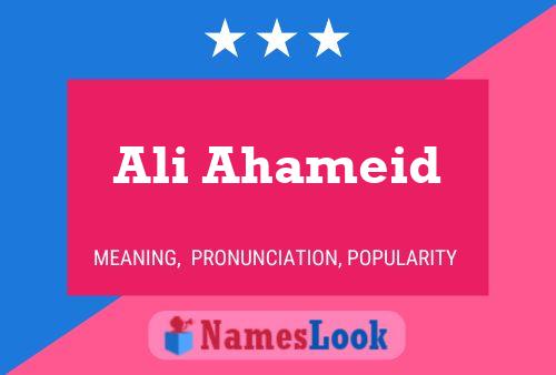 Ali Ahameid Name Poster