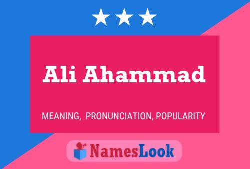 Ali Ahammad Name Poster