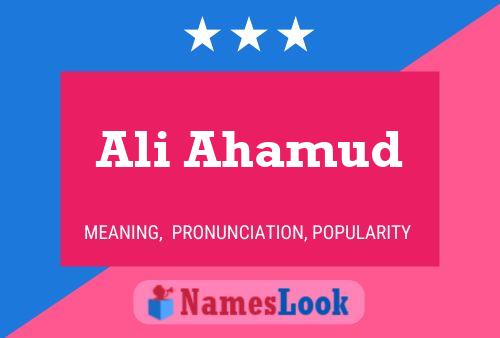 Ali Ahamud Name Poster