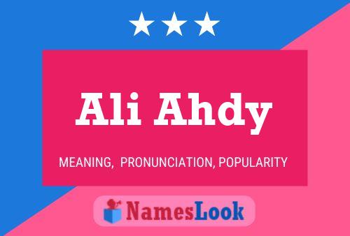 Ali Ahdy Name Poster