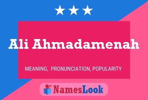 Ali Ahmadamenah Name Poster