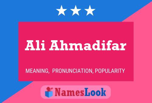 Ali Ahmadifar Name Poster