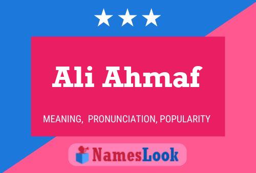 Ali Ahmaf Name Poster