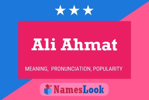 Ali Ahmat Name Poster