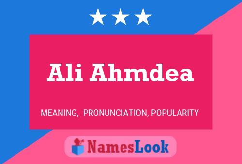 Ali Ahmdea Name Poster