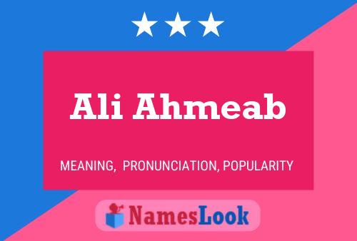 Ali Ahmeab Name Poster