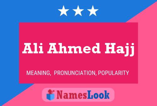 Ali Ahmed Hajj Name Poster