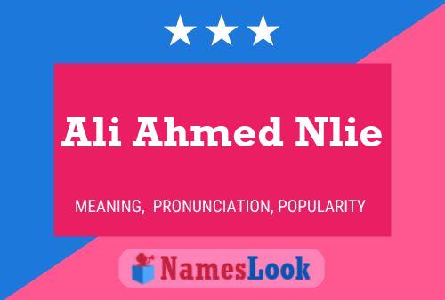 Ali Ahmed Nlie Name Poster