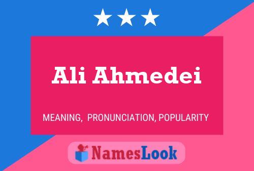 Ali Ahmedei Name Poster