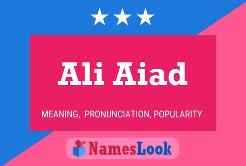 Ali Aiad Name Poster