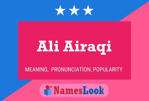 Ali Airaqi Name Poster