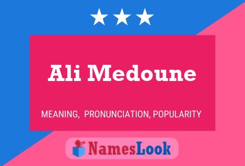 Ali Medoune Name Poster