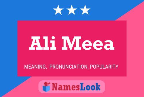 Ali Meea Name Poster