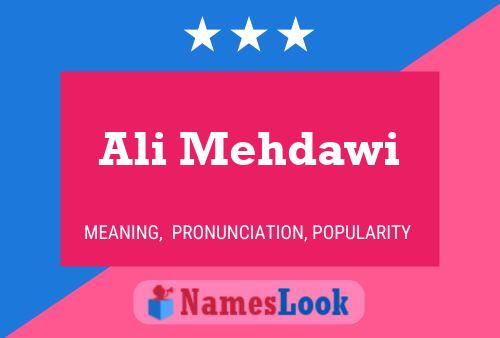 Ali Mehdawi Name Poster