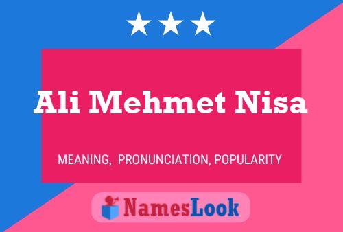 Ali Mehmet Nisa Name Poster