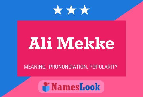 Ali Mekke Name Poster