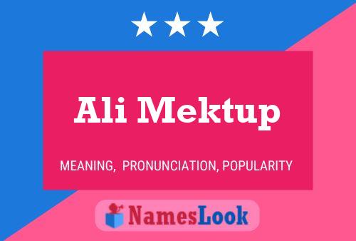 Ali Mektup Name Poster