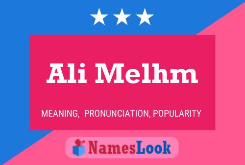 Ali Melhm Name Poster