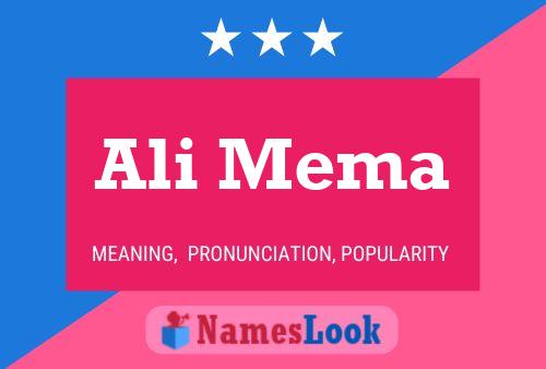 Ali Mema Name Poster