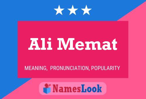 Ali Memat Name Poster