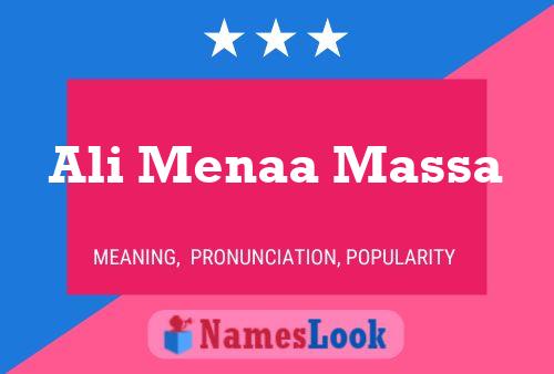 Ali Menaa Massa Name Poster