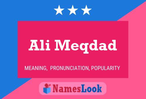 Ali Meqdad Name Poster