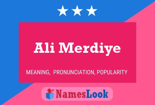 Ali Merdiye Name Poster