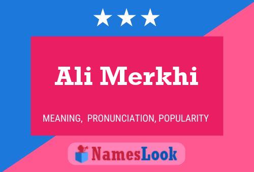 Ali Merkhi Name Poster