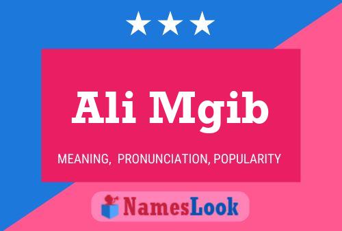 Ali Mgib Name Poster