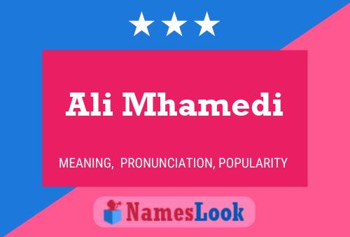 Ali Mhamedi Name Poster