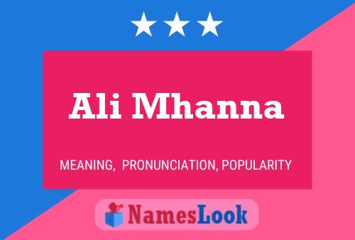 Ali Mhanna Name Poster