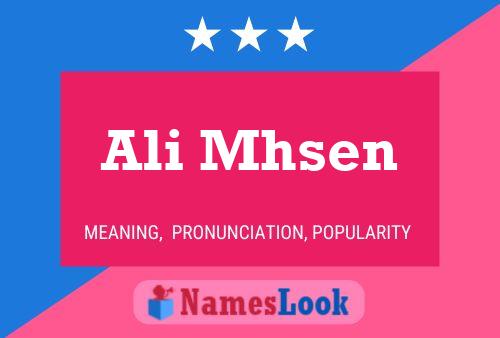 Ali Mhsen Name Poster