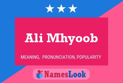 Ali Mhyoob Name Poster