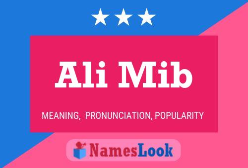 Ali Mib Name Poster