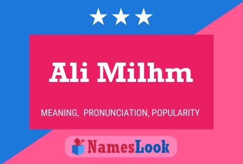 Ali Milhm Name Poster