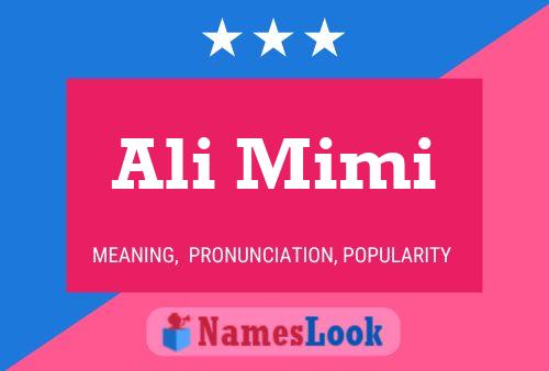 Ali Mimi Name Poster