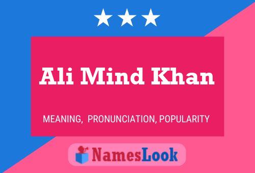 Ali Mind Khan Name Poster