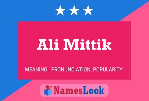 Ali Mittik Name Poster