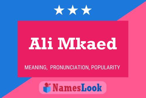 Ali Mkaed Name Poster