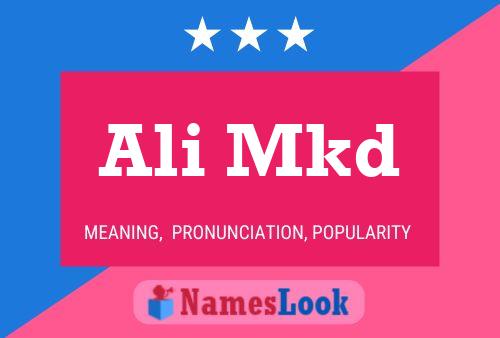 Ali Mkd Name Poster