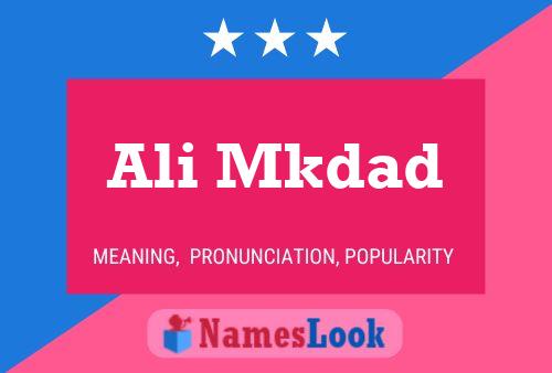 Ali Mkdad Name Poster