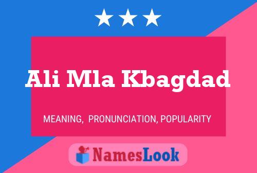 Ali Mla Kbagdad Name Poster