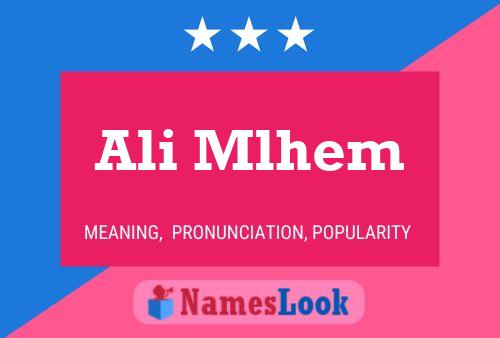 Ali Mlhem Name Poster