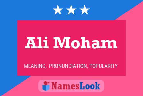 Ali Moham Name Poster