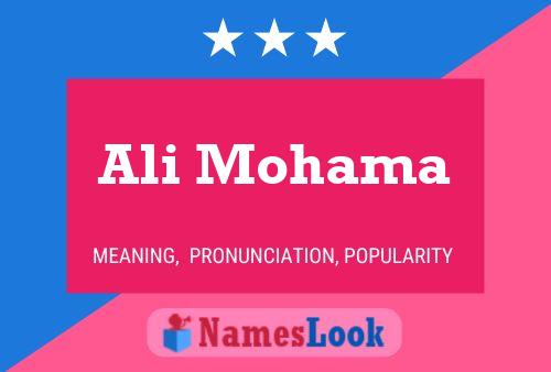 Ali Mohama Name Poster