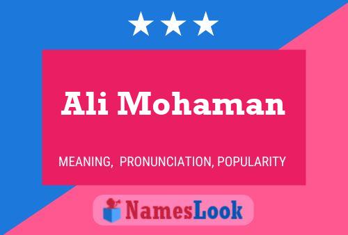 Ali Mohaman Name Poster