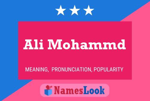 Ali Mohammd Name Poster