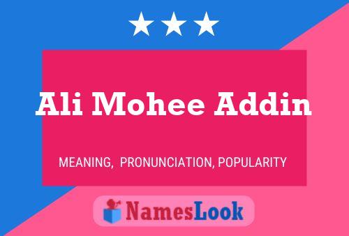 Ali Mohee Addin Name Poster